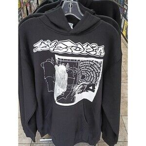 RARE DYSTOPIA SLEEP CRUST COTTON SCREENPRINT HOODIE PULLOVER M Medium